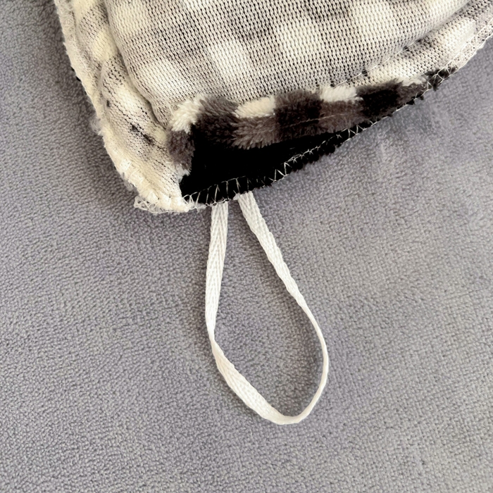 91家纺网 家纺一手货源 找家纺 米莱家纺 2024新款韩式花边牛奶绒四件套 奶油黑格