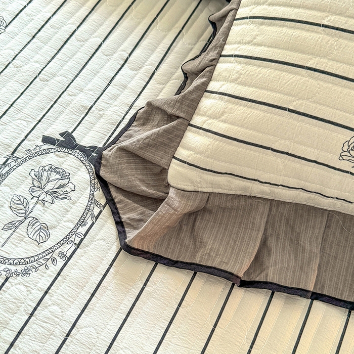 91家纺网 家纺一手货源 找家纺 韩约家纺 2025新款1针织棉皱皱纱床盖款夏凉被春秋被冬被四件套 曼静