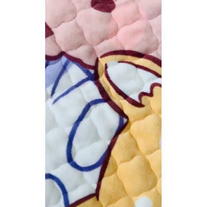 91家纺网 家纺一手货源 找家纺 小虾米 2024新款加厚上下床牛奶绒夹棉床笠款 萌犬