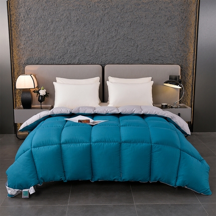 91家纺网 家纺一手货源 找家纺 2024新款亲肤舒适羽丝绒被冬被被子被芯 羽蓝