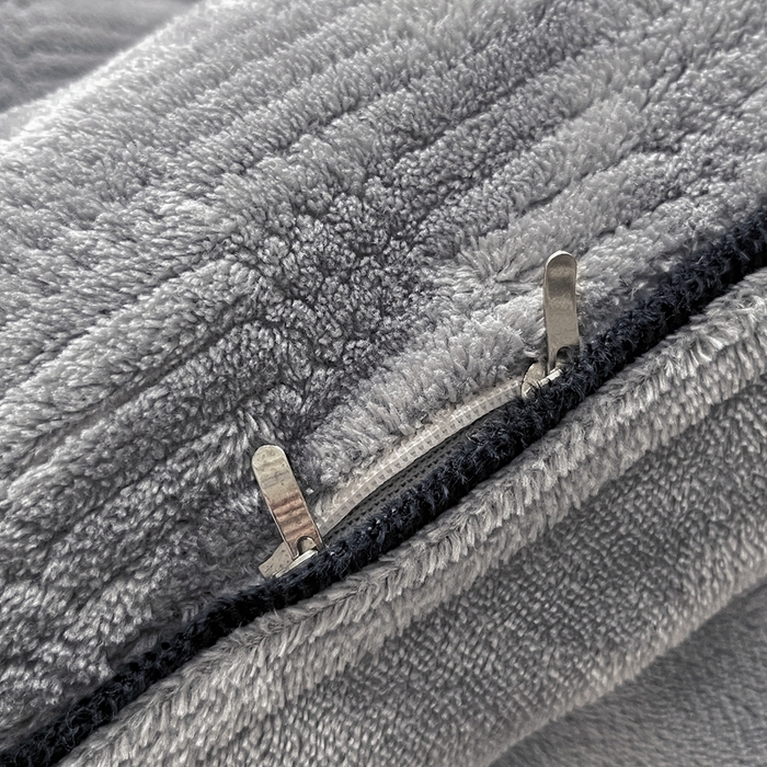 91家纺网 家纺一手货源 找家纺 欧邦 新款提花针织绒牛奶绒单被套夹棉床盖三件套四件套 初见-珍珠灰