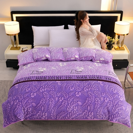 91家纺网 家纺一手货源 找家纺 （总）慕婷家纺 2024新款牛奶绒印花床裙系列-单被套