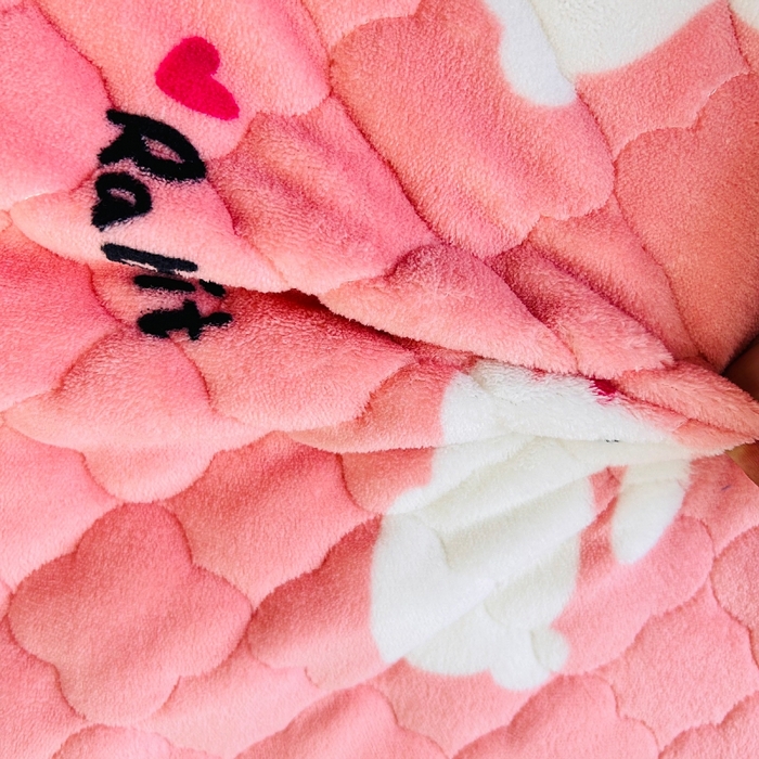 91家纺网 家纺一手货源 找家纺 小虾米 2024新款加厚上下床牛奶绒夹棉床笠款 欢乐兔