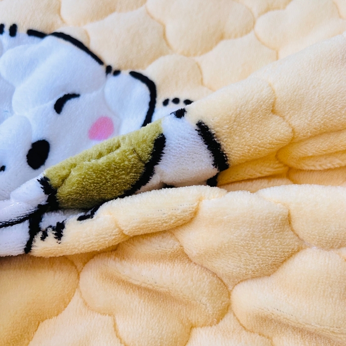 91家纺网 家纺一手货源 找家纺 小虾米 2024新款加厚上下床牛奶绒夹棉床笠款 小奶狗