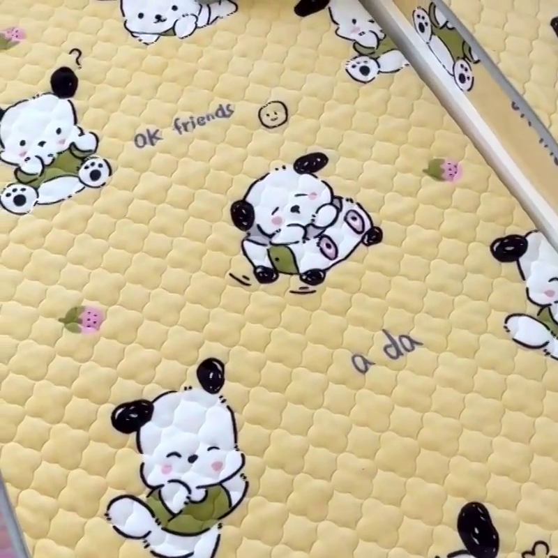 91家纺网 家纺一手货源 找家纺 小虾米 2024新款加厚上下床牛奶绒夹棉床笠款 小奶狗