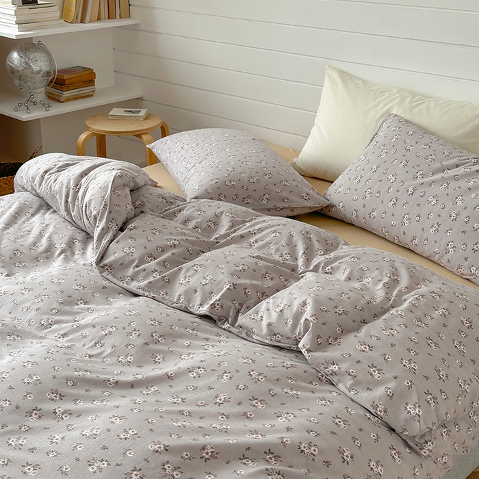 91家纺网 家纺一手货源 找家纺 梦可莱家居 2024新款A类亲肤舒适全棉针织棉四件套 秋意