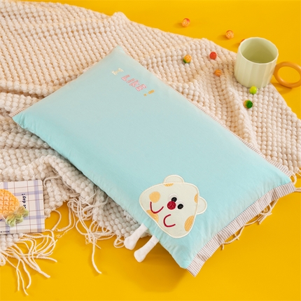 91家纺网 家纺一手货源 找家纺 （总）织布人 2024新款枕芯全棉多巴胺芝士小熊枕1-12岁儿童枕学生枕头+枕芯