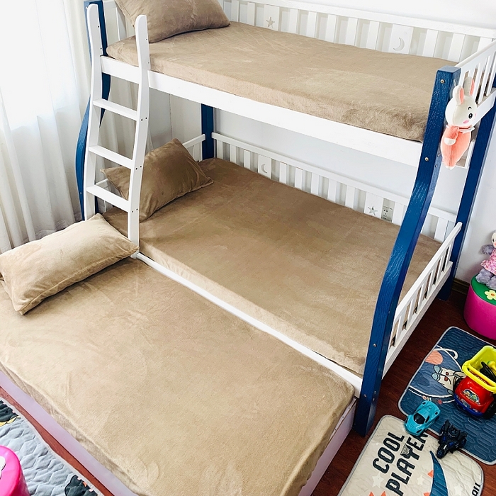 91家纺网 家纺一手货源 找家纺 小虾米 2024新款加厚上下床牛奶绒床笠款 咖啡色