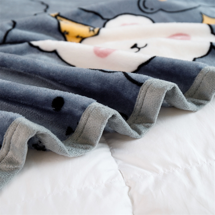 91家纺网 家纺一手货源 找家纺 梵心 2025新款云貂绒毛毯法兰绒毛毯牛奶绒毛毯爆款盖毯直播跨境专供-可定制克重  幸运猫