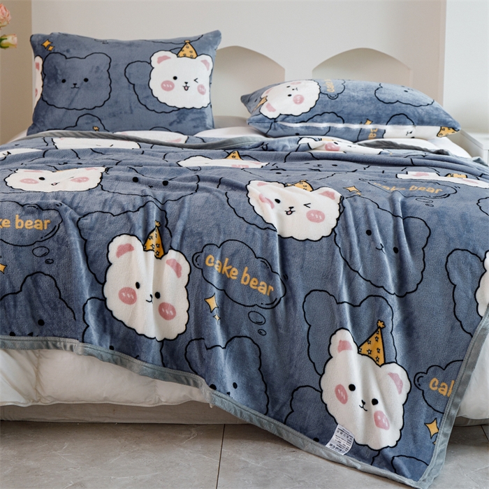 91家纺网 家纺一手货源 找家纺 梵心 2025新款云貂绒毛毯法兰绒毛毯牛奶绒毛毯爆款盖毯直播跨境专供-可定制克重  幸运猫