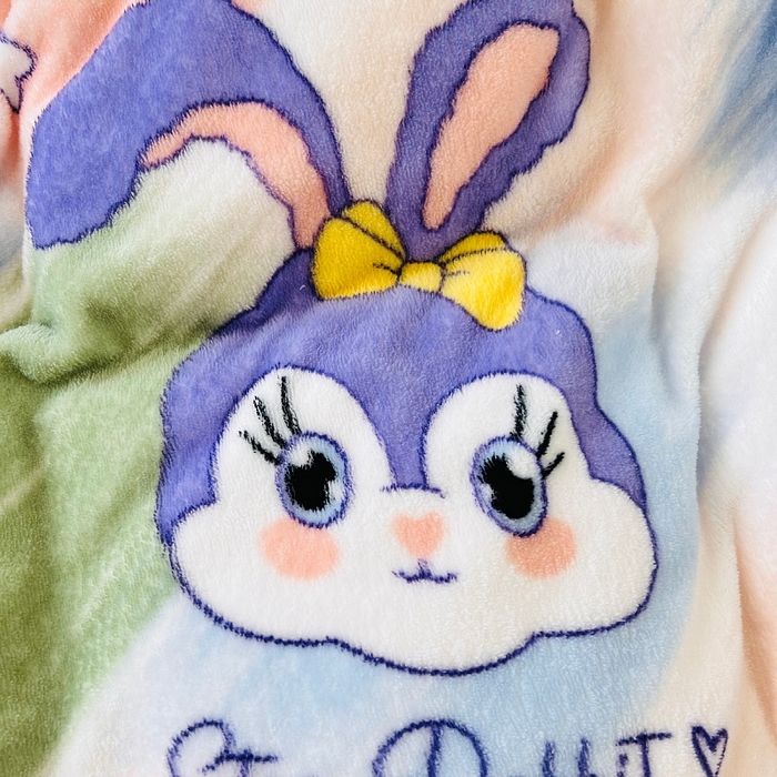 91家纺网 家纺一手货源 找家纺 小虾米 2024新款加厚上下床牛奶绒单被套 星黛兔