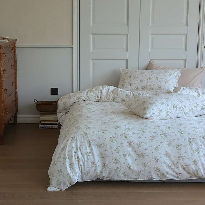 91家纺网 家纺一手货源 找家纺 梦可莱家居 2024新款A类亲肤舒适全棉针织棉四件套 芬芳