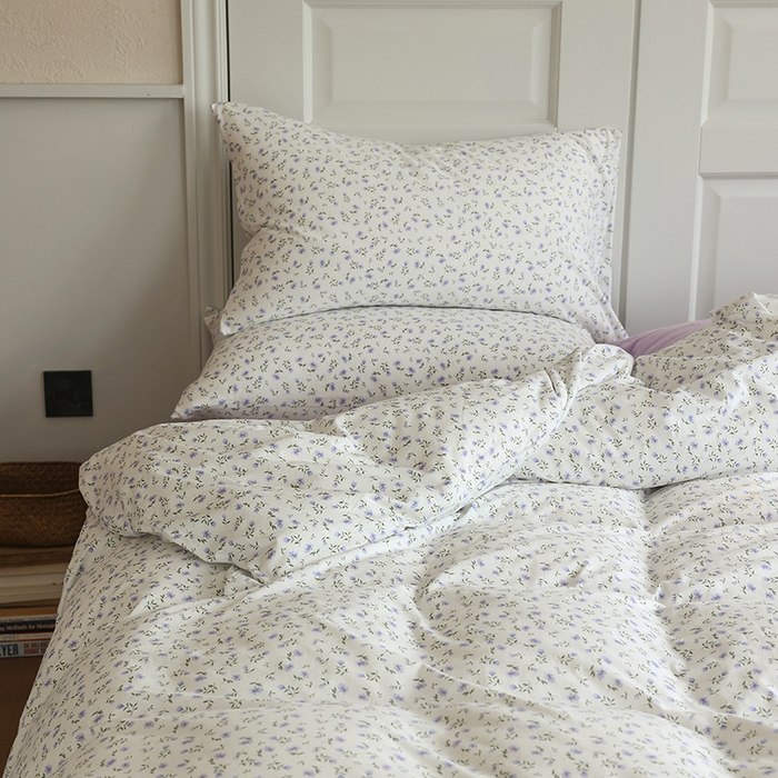 91家纺网 家纺一手货源 找家纺 梦可莱家居 2024新款A类亲肤舒适全棉针织棉四件套 蓝心