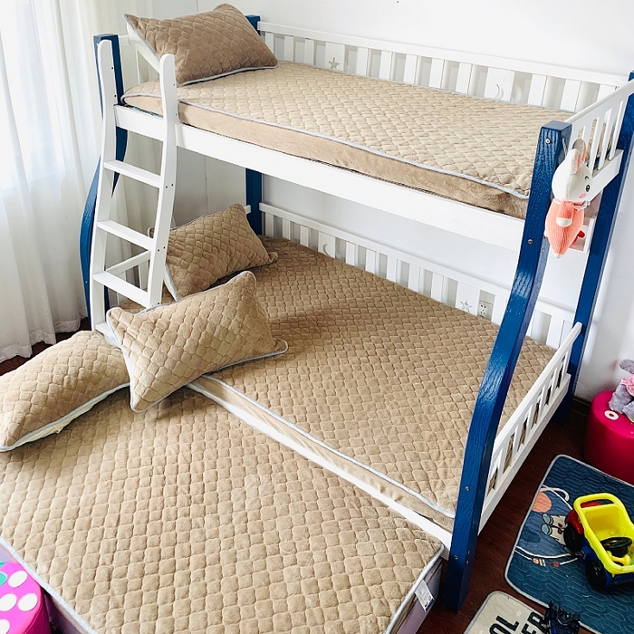 91家纺网 家纺一手货源 找家纺 小虾米 2024新款加厚上下床牛奶绒夹棉床笠款 咖啡色