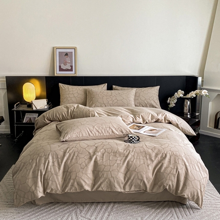 91家纺网 家纺一手货源 找家纺 （总）凯罗 2024新款全棉60S提花全棉四件套简约提花四件套  高品类全棉提花四件套