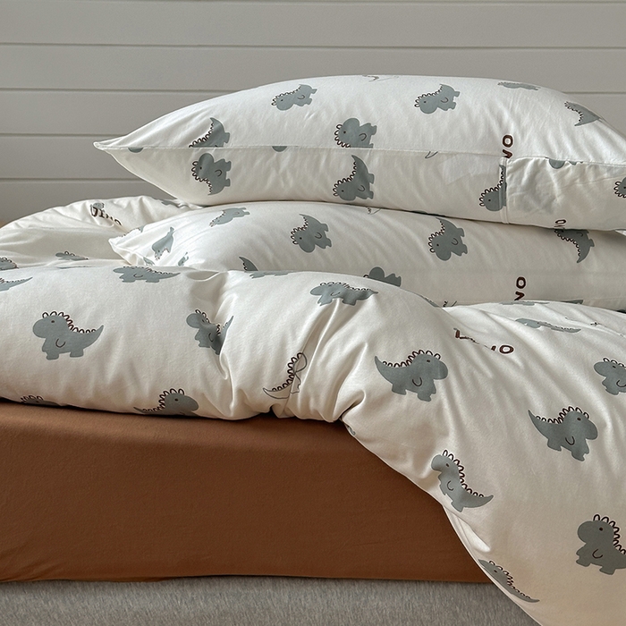 91家纺网 家纺一手货源 找家纺 梦可莱家居 2024新款A类亲肤舒适全棉针织棉四件套 小飞龙