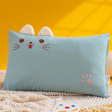 91家纺网 家纺一手货源 找家纺 （总）织布人 2024新款荞麦枕全棉多巴胺猫猫枕1-12岁儿童枕学生枕头+荞麦枕芯