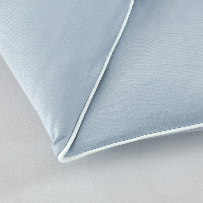 91家纺网 家纺一手货源 找家纺 丝薇雅 2024新款针织棉单边冬被 天空蓝