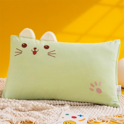 91家纺网 家纺一手货源 找家纺 （总）织布人 2024新款荞麦枕全棉多巴胺猫猫枕1-12岁儿童枕学生枕头+荞麦枕芯