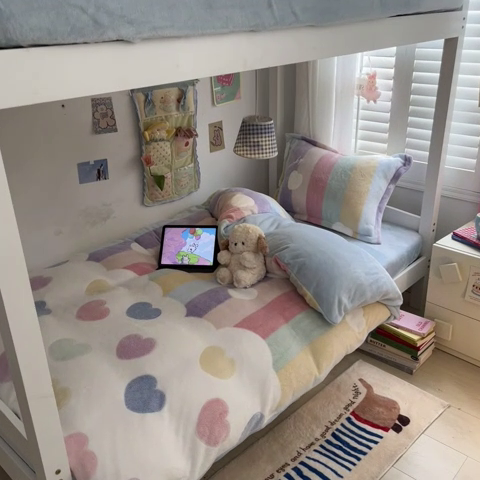 91家纺网 家纺一手货源 找家纺 川悦生活 2024新款雪花绒宿舍三件套 彩虹爱心兰