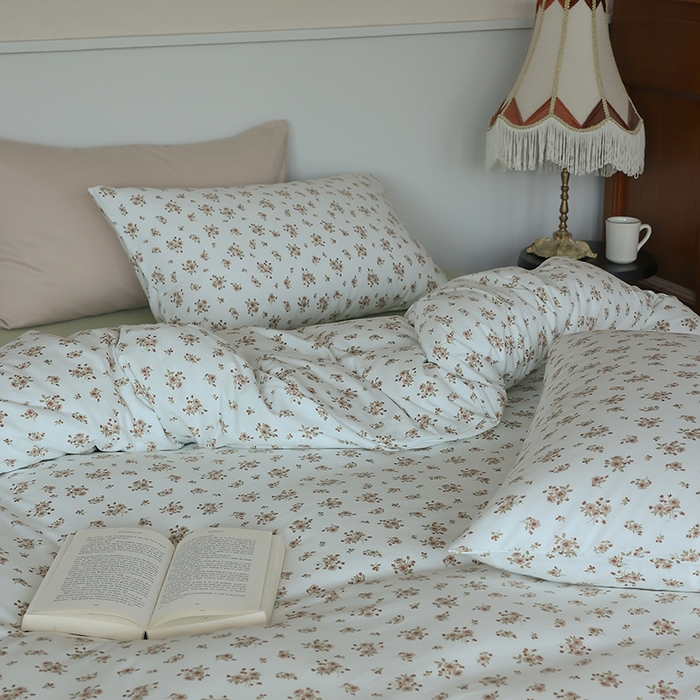 91家纺网 家纺一手货源 找家纺 梦可莱家居 2024新款A类亲肤舒适全棉针织棉四件套 田园