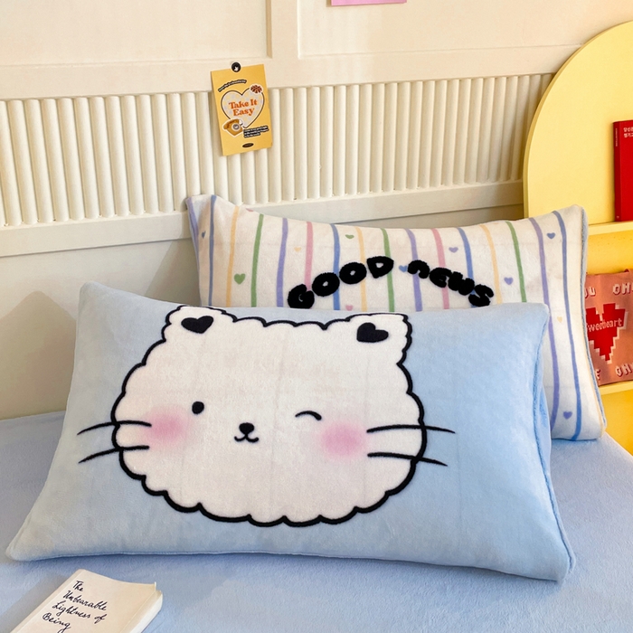 91家纺网 家纺一手货源 找家纺 呗旺鹿 2024新款高克重卡通印花牛奶绒四件套毛巾绣牛奶绒四件套 毛线贝丽