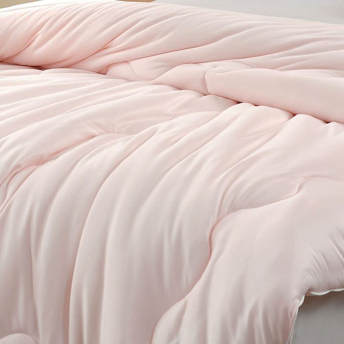 91家纺网 家纺一手货源 找家纺 丝薇雅 2024新款针织棉单边冬被 浅粉