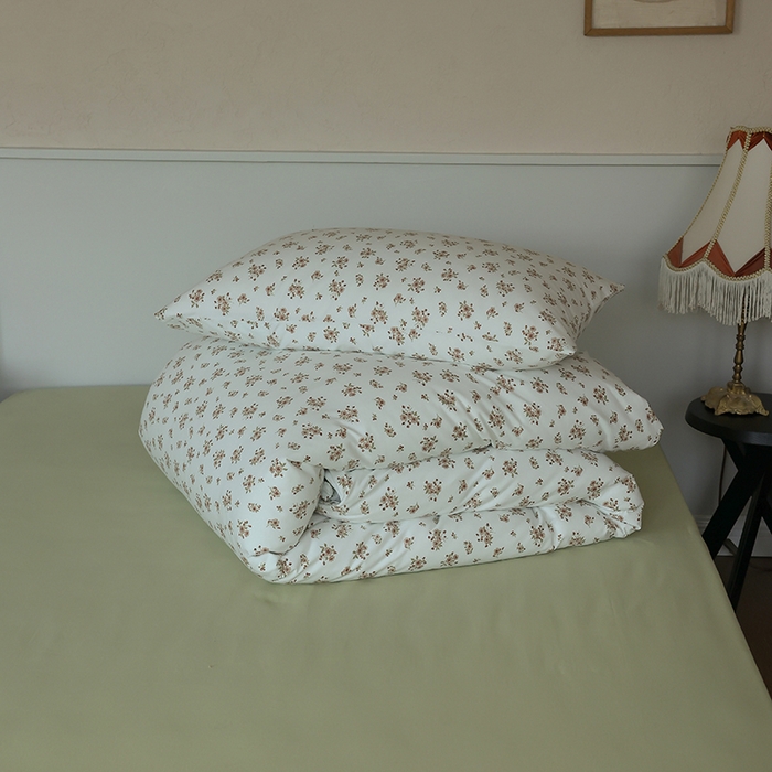 91家纺网 家纺一手货源 找家纺 梦可莱家居 2024新款A类亲肤舒适全棉针织棉四件套 田园