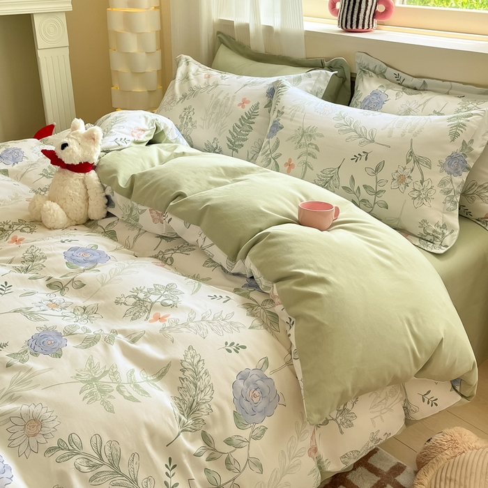 91家纺网 家纺一手货源 找家纺 涵宸家纺 2024新款加厚全棉磨毛印花四件套--罗马系列 A朴雅