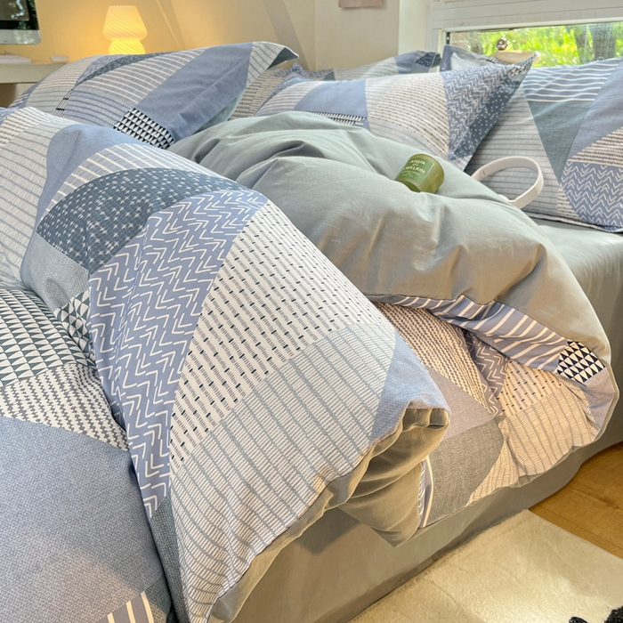 91家纺网 家纺一手货源 找家纺 涵宸家纺 2024新款加厚全棉磨毛印花四件套--罗马系列 D贝里-兰