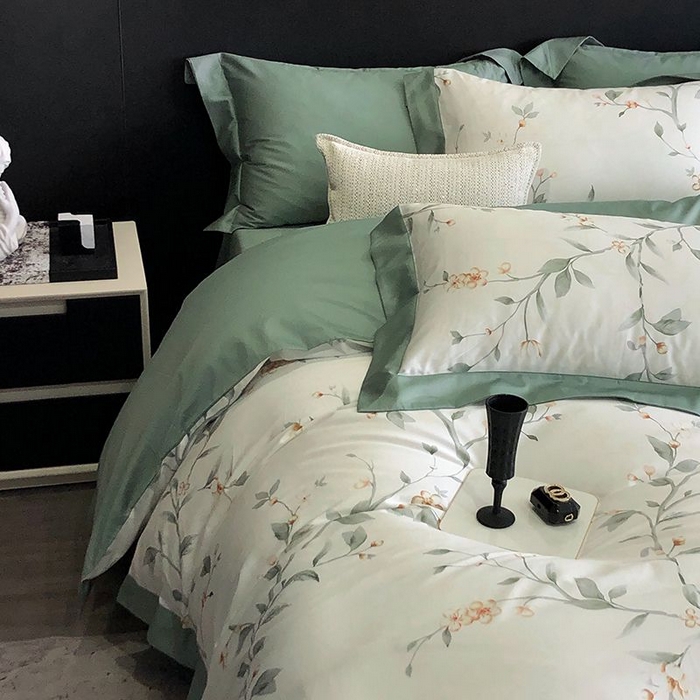 91家纺网 家纺一手货源 找家纺 金麦家纺 2024新款全棉数码印花四件套系列 春意盎然