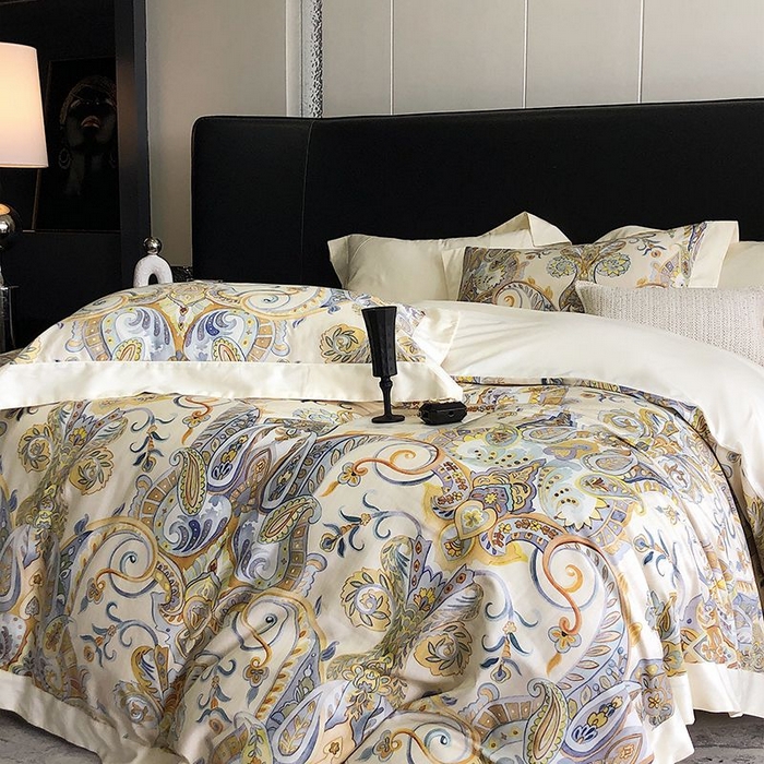 91家纺网 家纺一手货源 找家纺 金麦家纺 2024新款全棉数码印花四件套系列 赫本