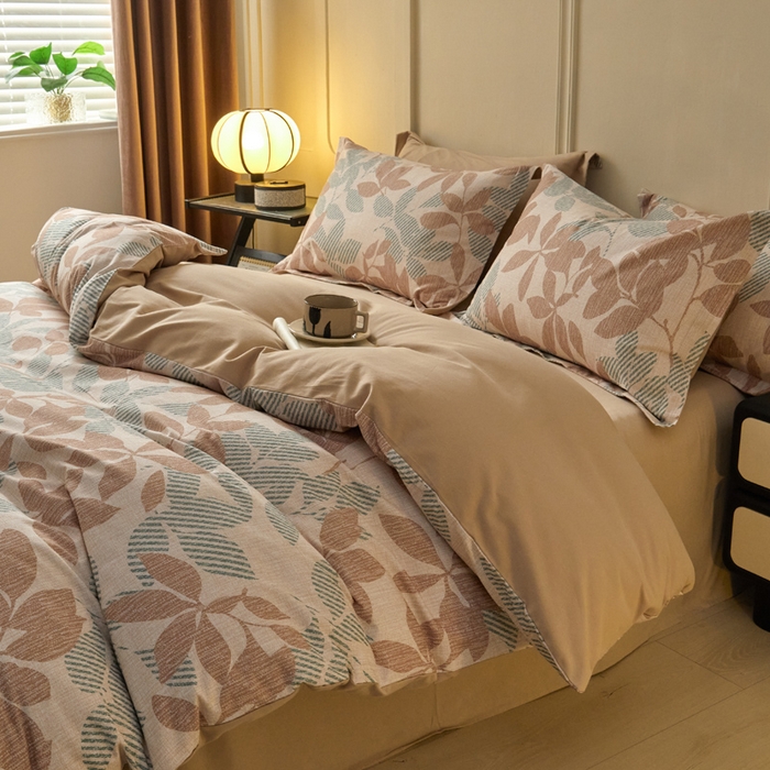 91家纺网 家纺一手货源 找家纺 涵宸家纺 2024新款加厚全棉磨毛印花四件套--罗马系列 F依恋