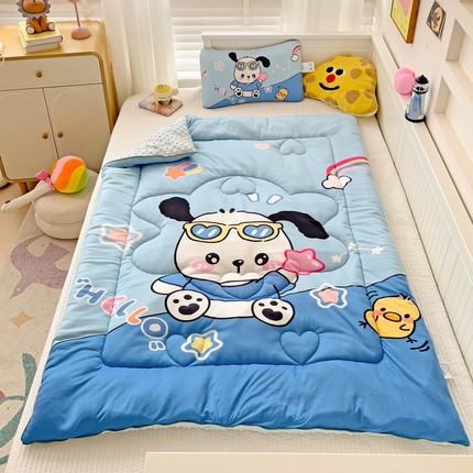 91家纺网 家纺一手货源 找家纺 沁童儿童用品店 2024新款大版针织棉安抚豆豆绒儿童被被子被芯 小奶狗