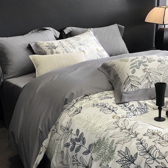 91家纺网 家纺一手货源 找家纺 金麦家纺 2024新款全棉数码印花四件套系列 梦若