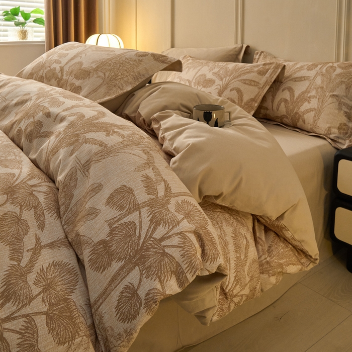 91家纺网 家纺一手货源 找家纺 涵宸家纺 2024新款加厚全棉磨毛印花四件套--罗马系列 F春序