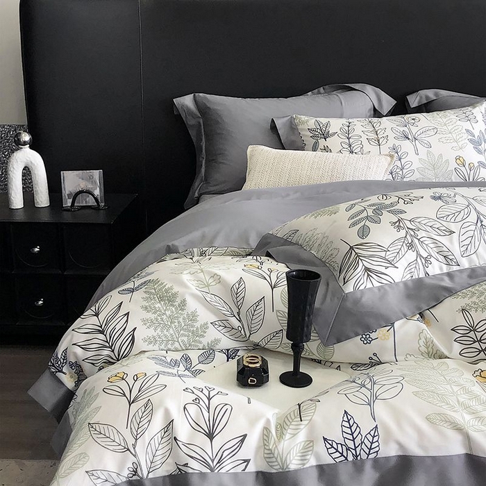 91家纺网 家纺一手货源 找家纺 金麦家纺 2024新款全棉数码印花四件套系列 梦若