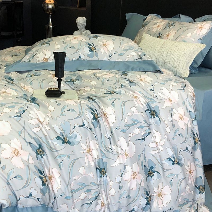 91家纺网 家纺一手货源 找家纺 金麦家纺 2024新款全棉数码印花四件套系列 温婉