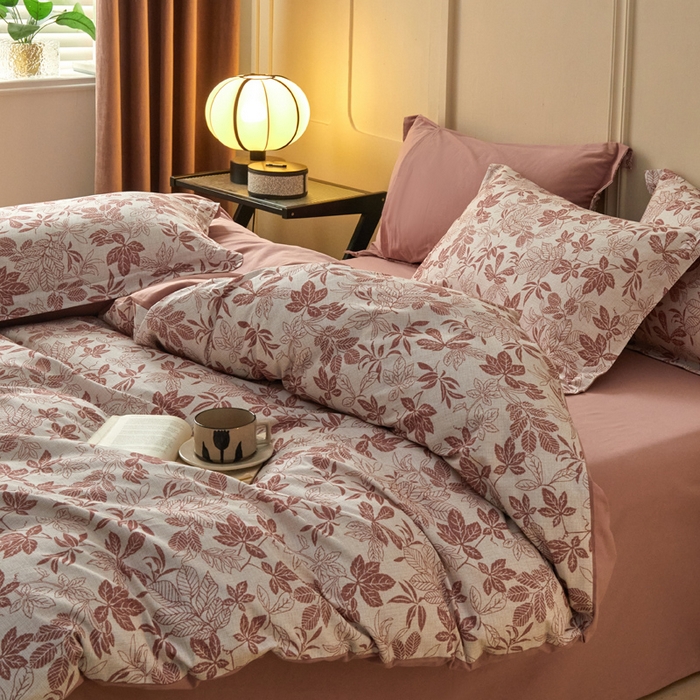 91家纺网 家纺一手货源 找家纺 涵宸家纺 2024新款加厚全棉磨毛印花四件套--罗马系列 F初春