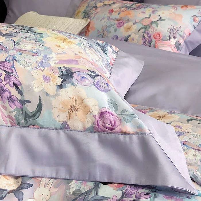 91家纺网 家纺一手货源 找家纺 金麦家纺 2024新款全棉数码印花四件套系列 花团锦簇