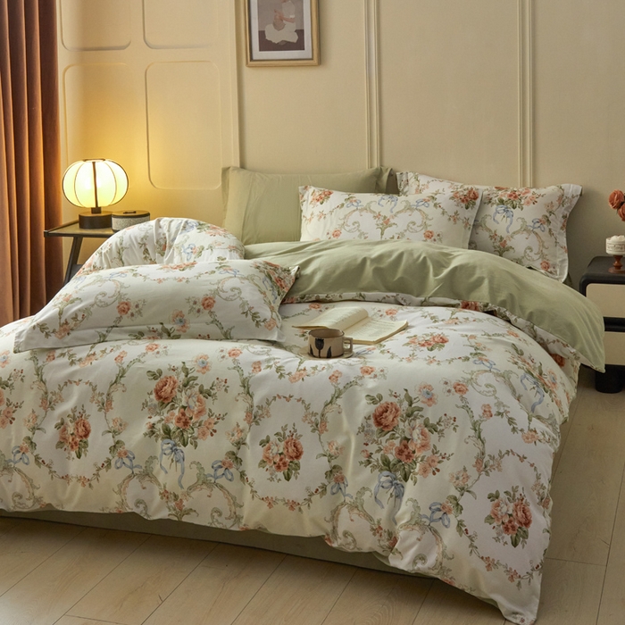 91家纺网 家纺一手货源 找家纺 涵宸家纺 2024新款加厚全棉磨毛印花四件套--罗马系列 F花纹