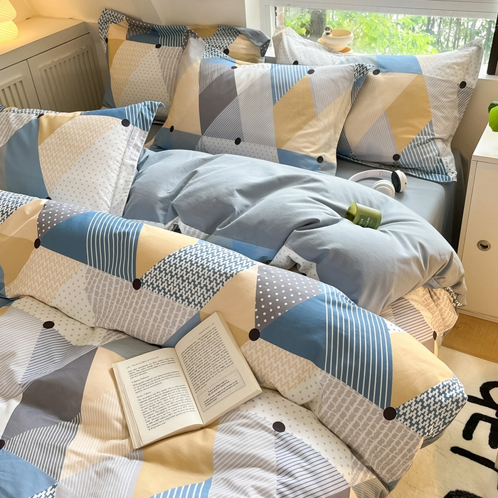 91家纺网 家纺一手货源 找家纺 涵宸家纺 2024新款加厚全棉磨毛印花四件套--罗马系列 D布拉沃