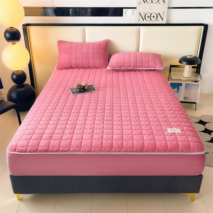 91家纺网 家纺一手货源 找家纺 （总）恒爱家纺 2024新款A类良品牛奶绒夹棉床笠