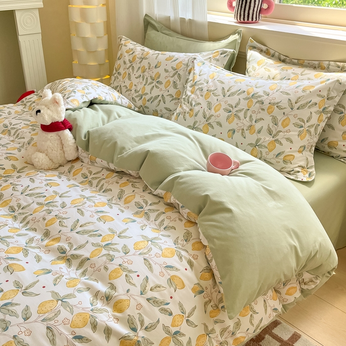 91家纺网 家纺一手货源 找家纺 涵宸家纺 2024新款加厚全棉磨毛印花四件套--罗马系列 A盛夏