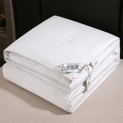 91家纺网 家纺一手货源 找家纺 （总）前程家纺 2025新款120S全棉缎条被子母被二合一双胎被拉链款冬被春秋被