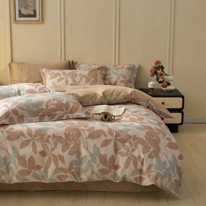 91家纺网 家纺一手货源 找家纺 涵宸家纺 2024新款加厚全棉磨毛印花四件套--罗马系列 F依恋