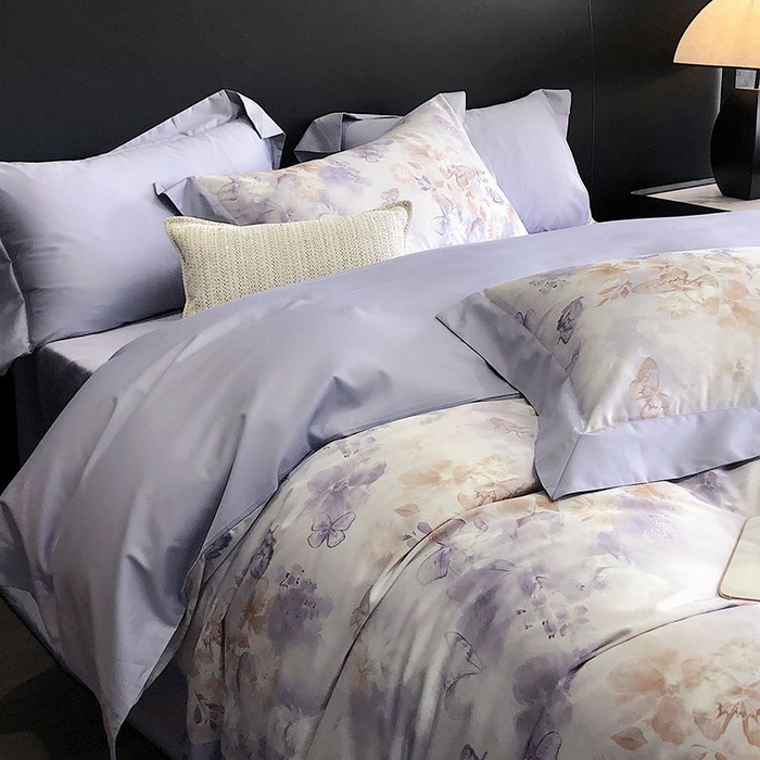 91家纺网 家纺一手货源 找家纺 金麦家纺 2024新款全棉数码印花四件套系列 花漾