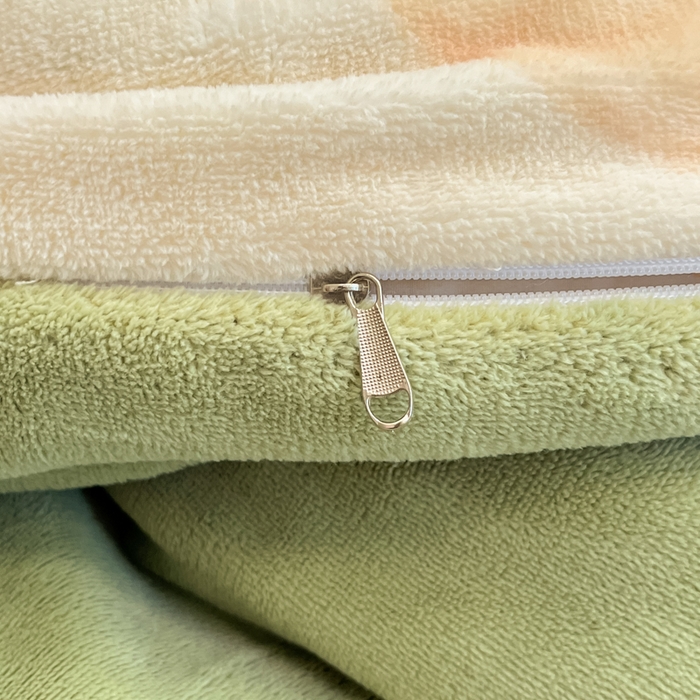 91家纺网 家纺一手货源 找家纺 沐慕 2024新款200g加厚牛奶绒四件套 绿色爱心兔