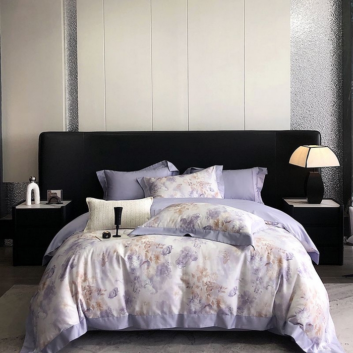 91家纺网 家纺一手货源 找家纺 金麦家纺 2024新款全棉数码印花四件套系列 花漾