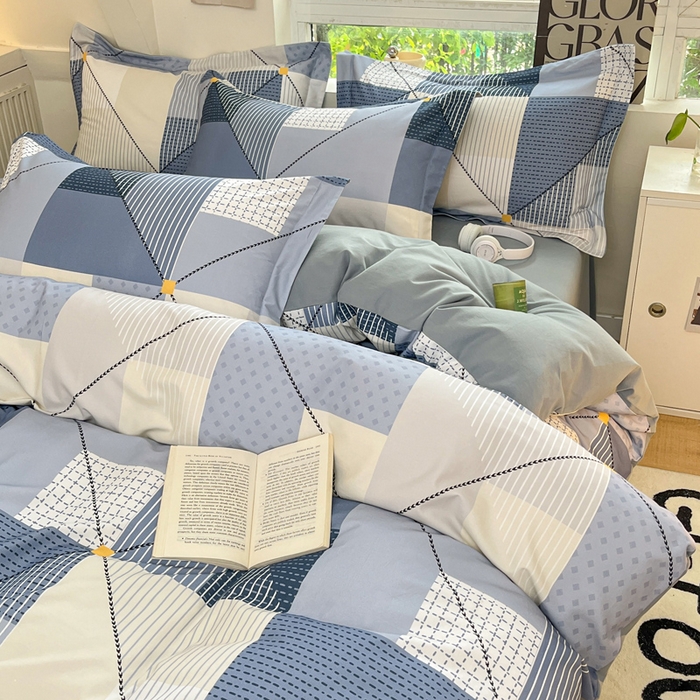 91家纺网 家纺一手货源 找家纺 涵宸家纺 2024新款加厚全棉磨毛印花四件套--罗马系列 D波西塔